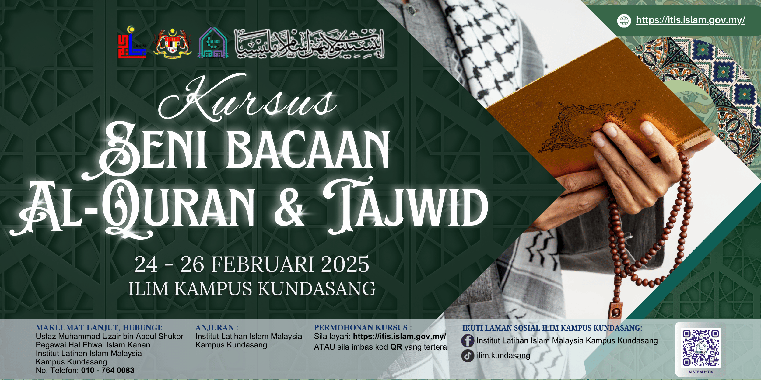 Banner Kursus Kursus Seni Bacaan Al-quran  Dan Tajwid
